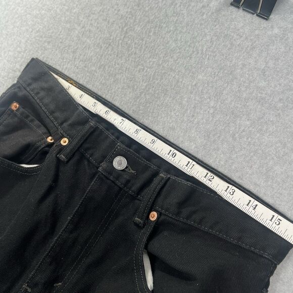 Levi's Jeans 550 Men's 31x34 Fits 32x33 Relaxed Black Cotton Denim Dark 2011 EUC - Picture 7 of 16